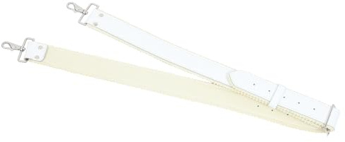 Verstellbarer Snare Drum Schultergurt Weiß aus Rindsleder | 1 Stück, Ergonomische Schulterauflage, Pflegeleicht und Formstabil für Täglichen Einsatz