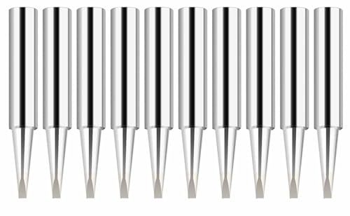 10pcs 900M-T Soldering Iron Tips Solder Iron Replacement Tip Soldering Bits for 900M Station Tool for Hakko, TENMA, ATTEN, Quick, Aoyue, Yihua Soldering Station（900M-T-2.4D)