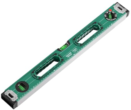 Regla de medición de 300/600 mm con escala métrica de 45/90/180 grados, herramienta de burbujas de aluminio a prueba de golpes
