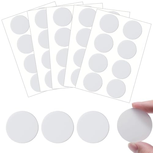 ZFKXGS 40 Stück Schraubenabdeckung Selbstklebend Weiß 50mm, Rund Selbstklebende Schrauben Abdeckkappen wasserdichte Schraubenloch Aufkleber für Wandschränke Schreibtische Möbel (5 Blatt)