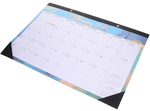 Alipis Wandkalender Monatskalender Stabiles Papier Material Hängend für Büro Wohnzimmer Klassenzimmer mit Notizbereich und Feiertagen Praktischer Planer