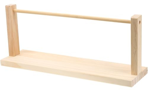 CALLARON Holz Bandständer für Bastelbänder Drehbarer Bastelband Organizer Aufbewahrung für Geschenkband und Nähzubehör Glatt Langlebig für Bastelräume und Blumenläden
