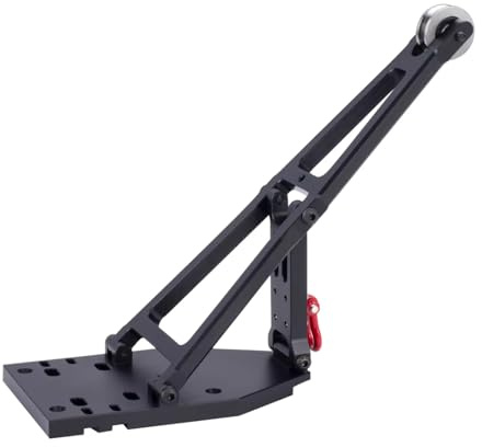 Para Axial Para Capra 1.9 Para UTB 1/10 Kit Grúa Con Cabrestante Aluminio Grúa Rescate Piezas Para Para Buggy Control Remoto RC Reemplazos Repuestos(Black)