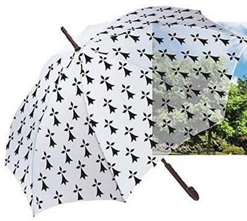 breizh création parapluie hermines transparent