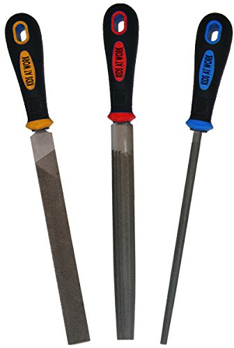 Kinder Werkzeug Holzfeilen Flach-Halbrund-Rund 3er Set Top Qualität