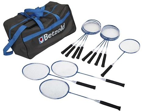 Betzold Badminton-Schläger-Set 12 Stück für Anfänger | Federballschläger, Badminton, Einsteiger, Sportunterricht
