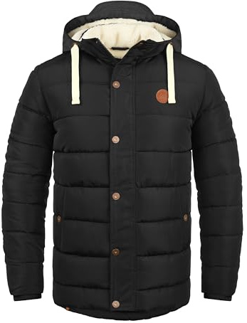 BLEND Frederic Chaquetón Chaqueta De Invierno con Forro De Peluche para Hombre con Cuello Alto, tamaño:XXL, Color:Black (70155)