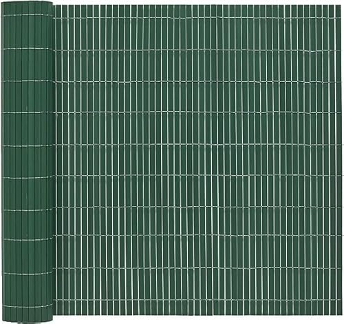 Suinga Cañizo PVC | Cañizo Ocultación PVC Simple Cara | Valla Privacidad Pantalla | Valla Decoración Exterior UV (Verde, 1,5x5 m)