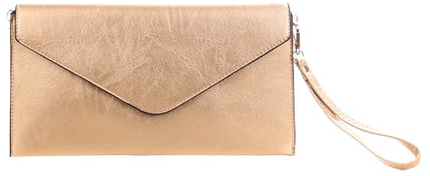 Wedmay Womens Large Clutch Bag Ladies Envelope Style Bag Wristlet Strap Evening Bag