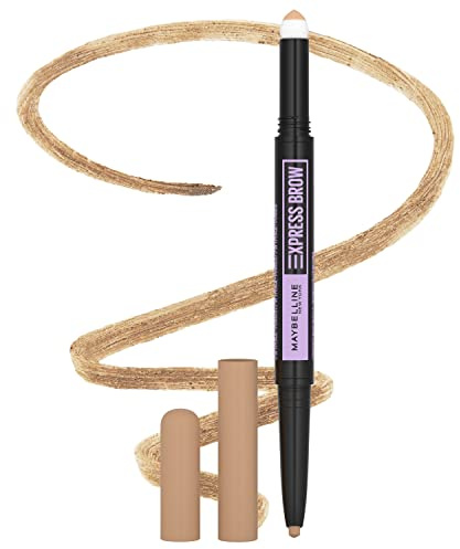 Maybelline Express Brow 2-In-1 Pencil and Powder Eyebrow Makeup, Light Blonde, 1 Count