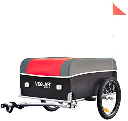 Tiggo Cargo II Fahrrad Lastenanhänger mit 130 Liter Volumen Klappbar Fahrradanhänger Transportanhänger