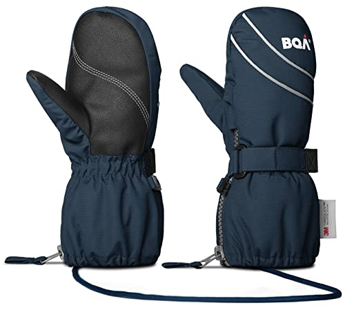 BQA Guanti Neve Bimbo Guanti Sci Bimba Guanti Bambino Guanti Sci Bambina Guanti da sci per Snowboard bambini 2-8 Anni Ragazzi e Ragazze