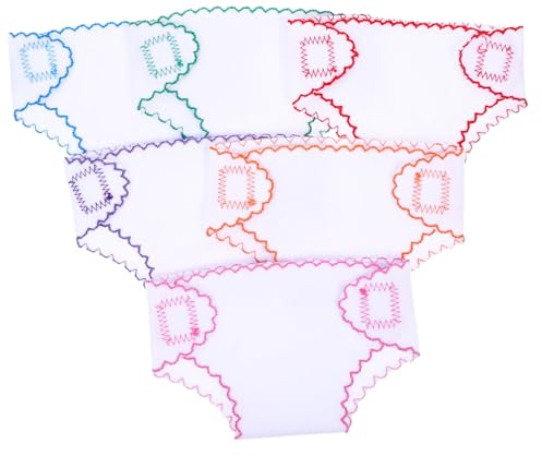 Toyvian 6 Stück Babypuppenwindeln Wiederverwendbare Puppenwindeln Verstellbare Puppenunterwäsche Für 18-Zoll-Puppen Babypuppenzubehör
