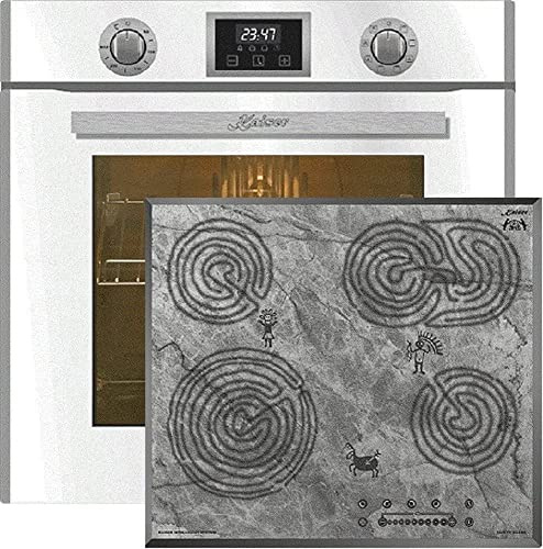 Kaiser Juego de horno EH 6326 W+KCT 6715 F Ära, Horno eléctrico empotrable, 79L, 10 funciones+vitrocerámica empotrable con patrón