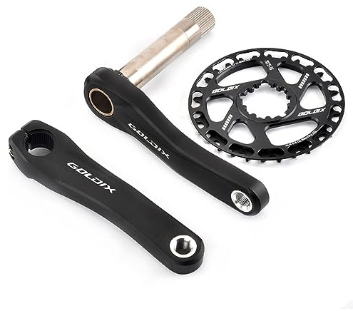 110mm/127mm/140mm/150mm/155mm/160mm Hohle Integrierte Faltrad Kurbelgarnitur 28T/30T/32T/34T/36T GXP Kettenblatt Kinderfahrrad Kurbelarm-Satz for 7-12 Gänge ( Color : 150mm , Size : 28T-Crank+Chainrin