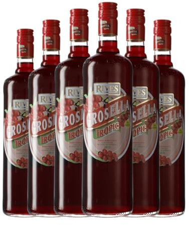 Licores Rives Grosella Botella Misil 1 L (Caja de 6 Botella Misil de 1 L)