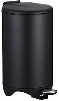 Cestino spazzatura Pattumiera a pedale Pattumiera domestica con coperchio Pattumiera da cucina e bagno in acciaio inossidabile da 12 litri / 3 galloni (11 * 17,7 pollici) Pattumiera Rotonda ( Color :