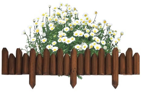 TQEBWUS Bordure De Jardin En Bois, Clôture Courte En Bois De Jardin,Clôture de pelouse sans fouille | Écran de de porte de clôture en bois, bordure de parterre de fleurs bordure décorative, bordure de