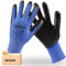 BWOLF Xenia 12/120 pares de guantes de trabajo para hombre mecánico, guantes de montaje con palma robusta de nitrilo (12, 10)