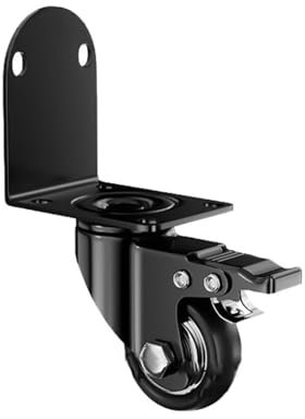 amangul Ruhige Möbelrollen für Couchtisch, mit schützenden Eckhalterungen, leichtgängig, drehbare Rollen für Zuhause (3,8 cm mit Bremse), 2 Stück