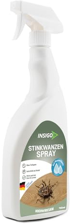 INSIGO Stinkwanzen Spray 750ml Sprühflasche - Wanzenmittel mit mechanischer Wirkung auf Stinkwanzen - Effektive Stinkwanzen Abwehr für Wanzen im Haus & Garten - Wanzen Spray mit Sofortwirkung
