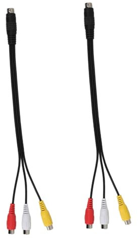 Artibetter 2piezas Adaptador De Vídeo S-video De Cable De Video Para Laptop Conexión De Audio Sencilla y Rápida Para Transmisión De Alta