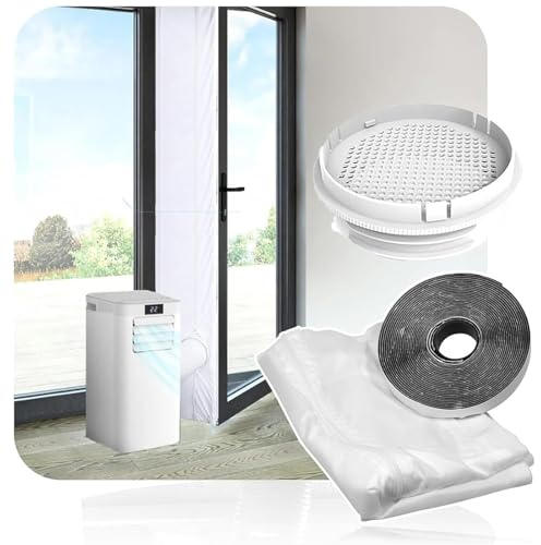 Fensterabdichtung Klimaanlage- Fenster Klimaanlage Abdichtung Uv-Schutz, Klima Fensterabdichtung 400cm FüR Mobile KlimageräTe, WäSchetrockner Ablufttrockner, Abluftschlauch Adapter Fenster (400cm)