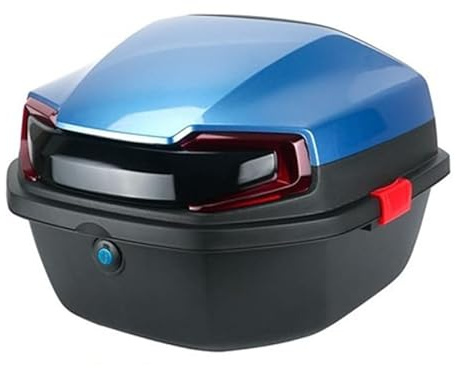 Cachpib Motorbike Top Box for Motorcycle Trunk with Lock for Storage Helmet, Luggage Case Tour Tail Case Top Box for Motorcycle Scooter Moped