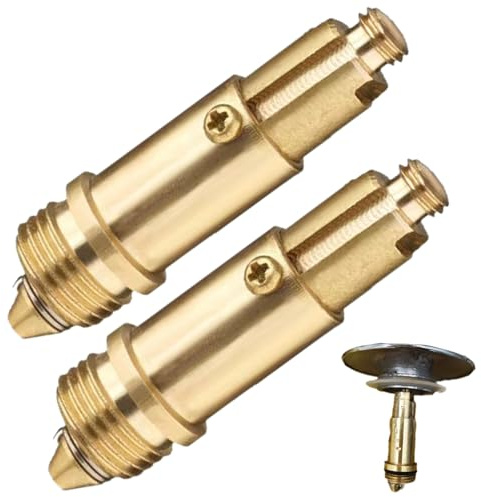 2 Pcs Replacement Sink Basin Bath Pop Up Click Clack Slotted Plug Bolt Assembly Internal Spring Brass Plug Bolt for Most Bathroom Bathtub Sink Drain Stopper