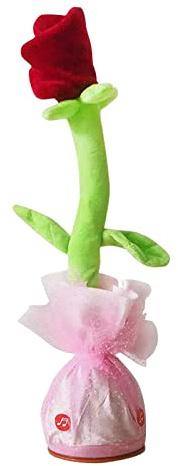 Interactive Singing Dancing Flower Toy for Educational Play - Valentine's Day Simulation Rose for Kids - Learning Experience with Charging Feature (AS SHOW, One Size)
