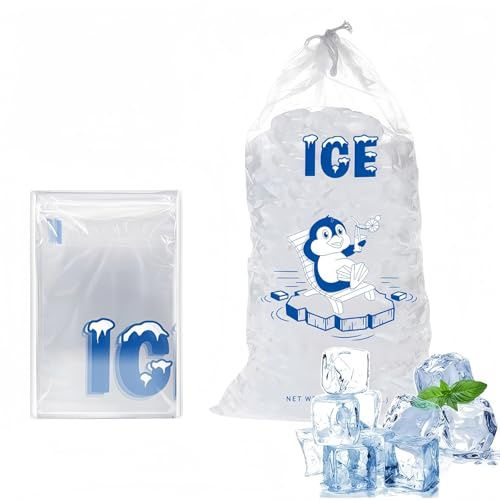 10PCS Ice Bags with Drawstring,Reusable Ice Cube Bags,Heavy Duty Ice Bags Can Withstand 10 Pounds,Ice Bags for Ice Cubes,Ice Cube Bags for Freezer,Ice Bags for Ice Cubes,Ice Cube Freezer Bags(10 LBS)
