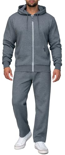 Basisstoff Laufforest Herren Jogging Anzug Dunkelgrau Gr. XL
