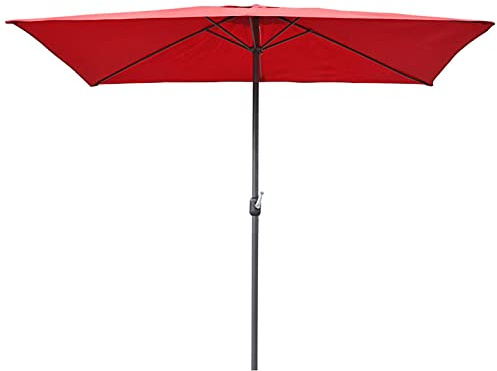 QYYZTQY Garden Rectangular Parasol Umbrella, Tilting Mechanism, for Outdoor, Courtyard, Terrace