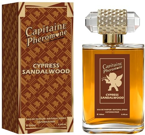 Capitaine Phéromone Parfum Homme 100ml - Bois de Santal Intense & Longue Tenue, Libère le Charme Masculin, Idéal Quotidien, Soirée et Cadeau