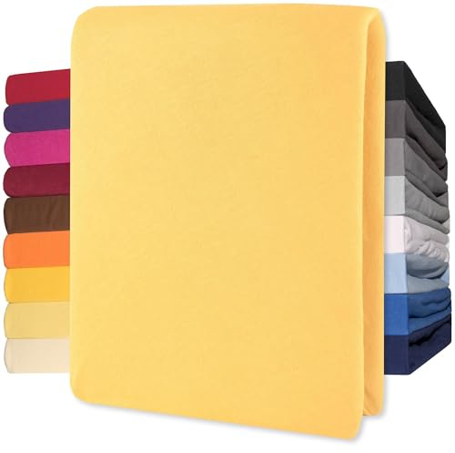 CelinaTex Jersey Spannbettlaken Lucina 140x200-160x200cm Creme gelb 100% Baumwolle gekämmt bis 26cm Matratzenhöhe Spannbettbezug, Leintuch, Bettlaken, elastisch, Strech, Oeko-Tex