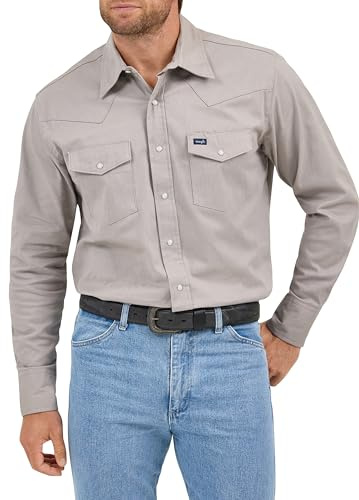 Wrangler Men's Premium Performance Workshirt, Cement, S
