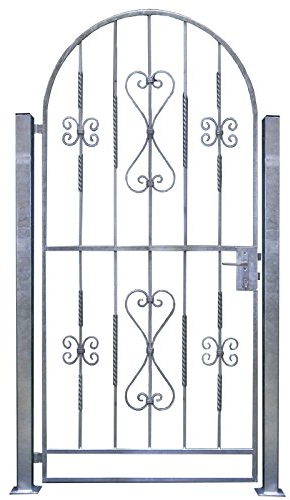 Gartentor Komplett-Set Nimbus Rundbogentor inkl. Pfosten Türgriff 960x1990 mm