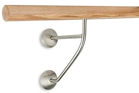 Treppen- und Geländerstudio Graber Ballettstange Esche hell Ø 42mm inkl. 2 Doppel-Edelstahlhalter