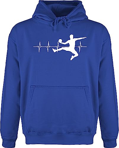 Shirtracer - Hoodie Pullover Männer - EM 2026 Trikot Ersatz - Handball Herzschlag für Herren