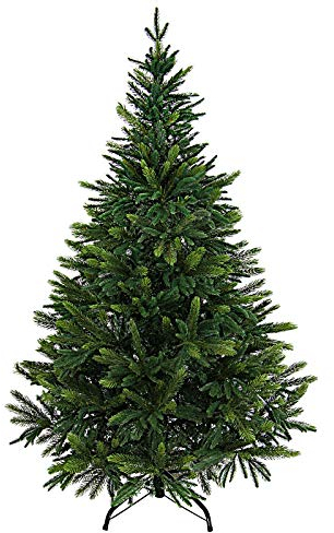 BB Sport Luxus Christbaum 240 cm Mittelgrün/Douglasie künstlicher Weihnachtsbaum PE/PVC Spritzguss Mix Tannenbaum Standfuß