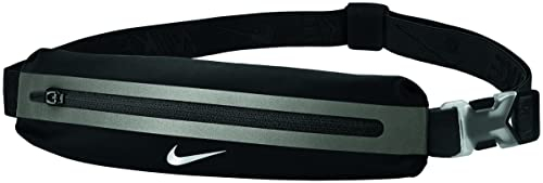 Nike Unisex – Erwachsene Slim Waistpack 2.0 Unisex H fttasche, Black/Black/Silver, Einheitsgröße EU