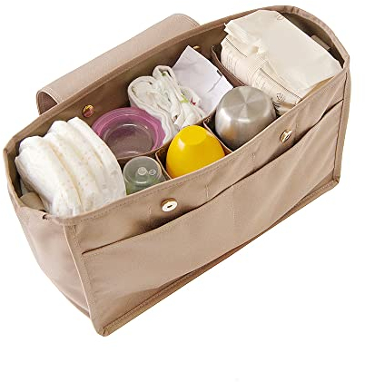 enreve Geldbörsen-Organizer-Einsatz, Handtaschen-Organizer, Wickeltasche, Tasche in Tasche für Longchamp und mehr (beige)