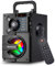 Portable Bluetooth Speakers with Subwoofer Wireless Stereo Sound Rich Bass, Outdoor Party Speaker Support Remote Control FM Radio LED Lights for Home, Travel, Camping
