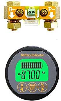 DollaTek 8-80V 350A Voltmètre de Courant de Batterie Affichage LCD Moniteur de testeur numérique pour Voiture Automatique/Bateau à Moteur/Caravane, etc.