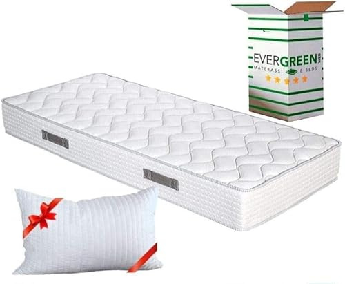 EVERGREENWEB Orthopädische Wasserschaummatratze,16 cm hoch, Matratze mit Memory-Foam-Kissen, weißer-Matratzenbezug mit Massageeffekt, antibakterielle Matratze für alle Arten von Einzelbetten 90x195