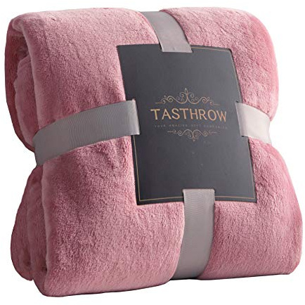 TASTHROW Kuscheldecke, Weiche Fleecedecke Sofaüberwurf, (Rosa, 150x200cm) | Weich und Warm Tagesdecke Wohnzimmerdecke Couchdecke