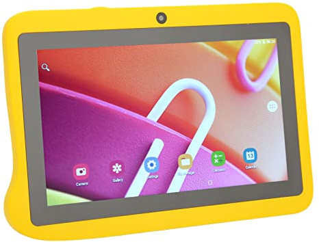 Septpenta Tablet de 7 Pulgadas, Procesador de 8 Núcleos, 1960 X 1080 IPS, Batería de 32 GB 4 GB 5000 Mah, 2.4G/5G de Doble Banda WIFI 5.0 Bluetooth, Android 10 Adecuado para El Aprendizaje(Amarillo)