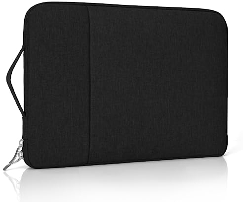 Enloffi Custodia Borsa 15.6 Pollici Custodia per Laptop Impermeabile Antiurto Caso Protettiva Compatibile con Acer HP Dell Lenovo Asus Surface Book Borsa da Trasporto con Tasca Accessoria, Nero