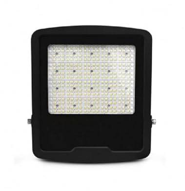 Miidex Lighting Projecteur LED Asymétrique AC220-240V 150W 18000lm 40x90° Étanche IP65 IK06 420x222mm - Blanc Chaud 3000K