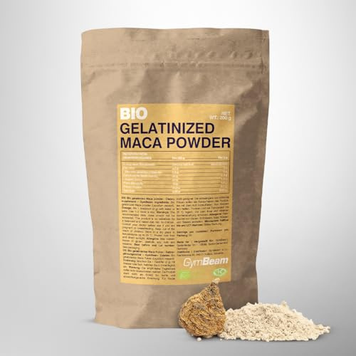 GymBeam Maca Peruviana Gelatinizzata in Polvere BIO 200g - Superfood Ricco di Composti Bioattivi, Radice di Maca, un Aiuto per Migliorare la Resilienza e Gestire lo Stress, Favorisce la Vitalità